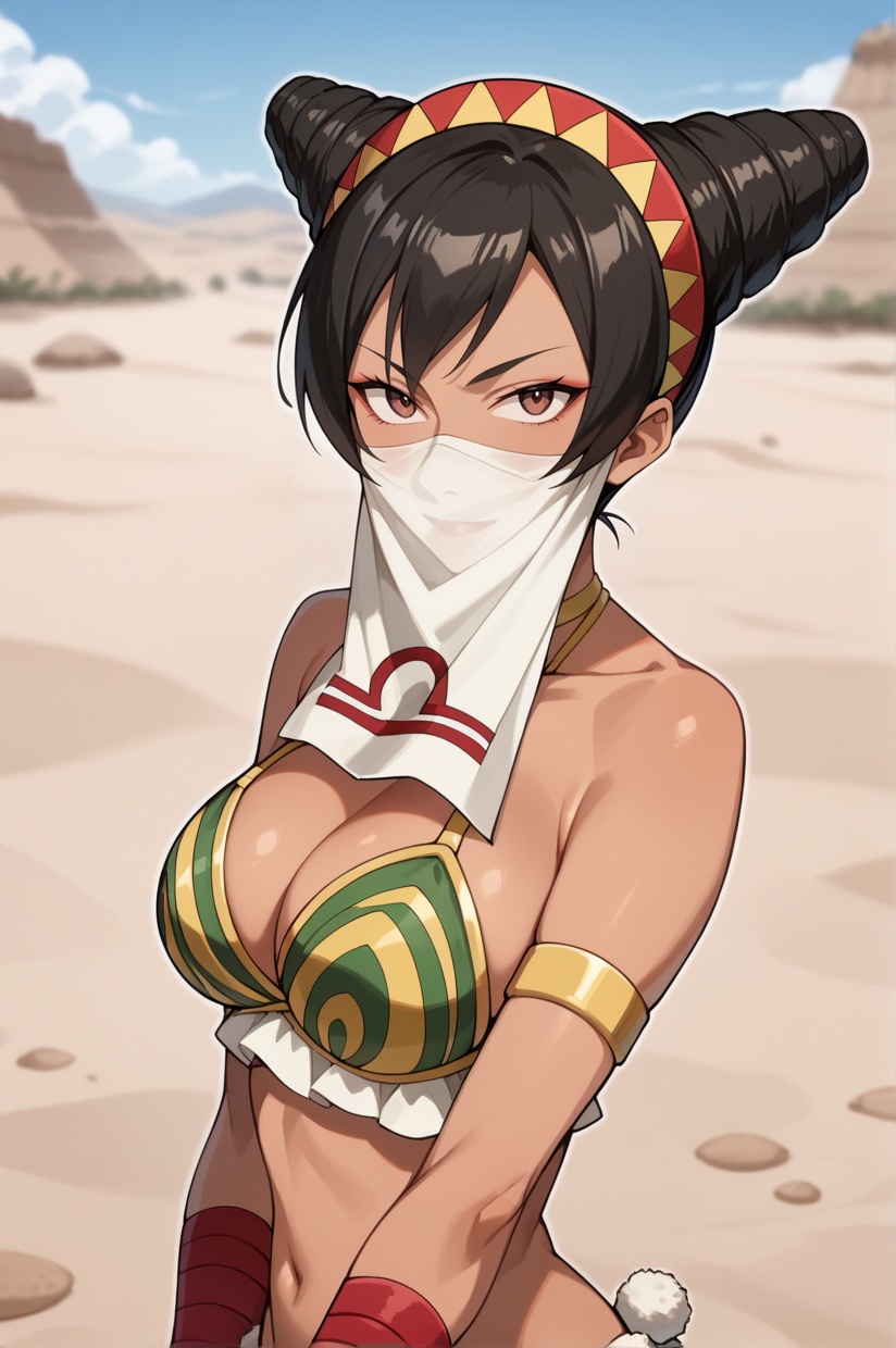 LibraFT,  dark-skinned female,  black hair on Tensor.Art