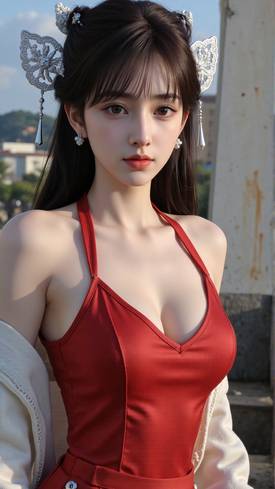 a asian woman,  sexy long hair,  blue eyes on Tensor.Art