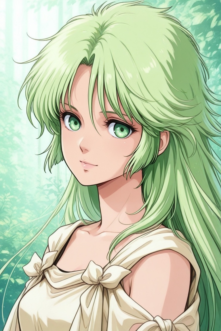 eve_tokimatsuri,  green hair,  green eyes on Tensor.Art