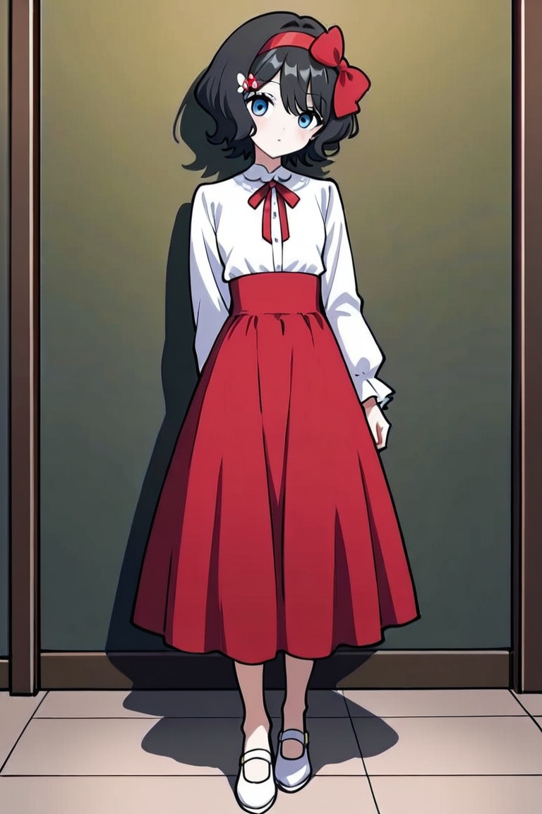 1girl,  solo,  black hair on Tensor.Art
