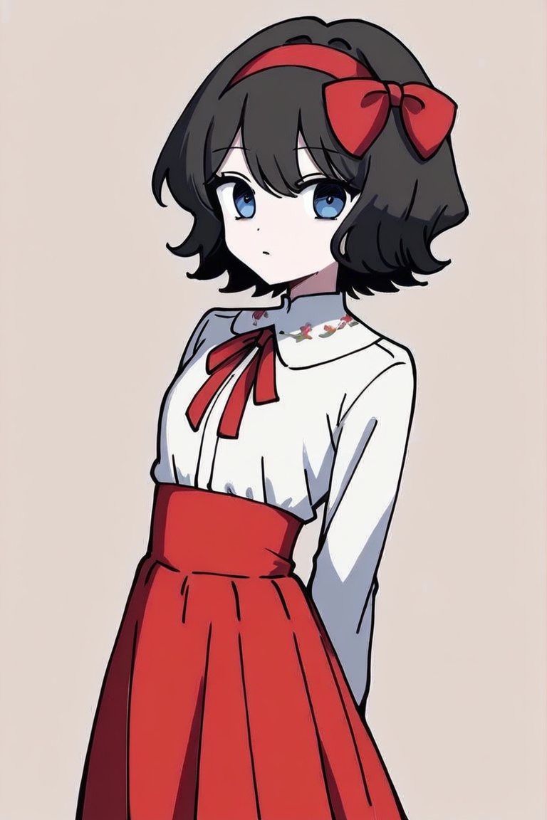 1girl,  solo,  black hair on Tensor.Art