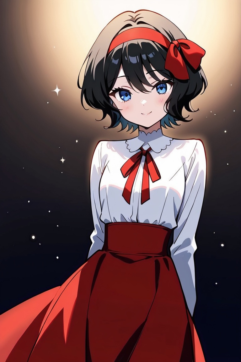 1girl,  solo,  black hair on Tensor.Art