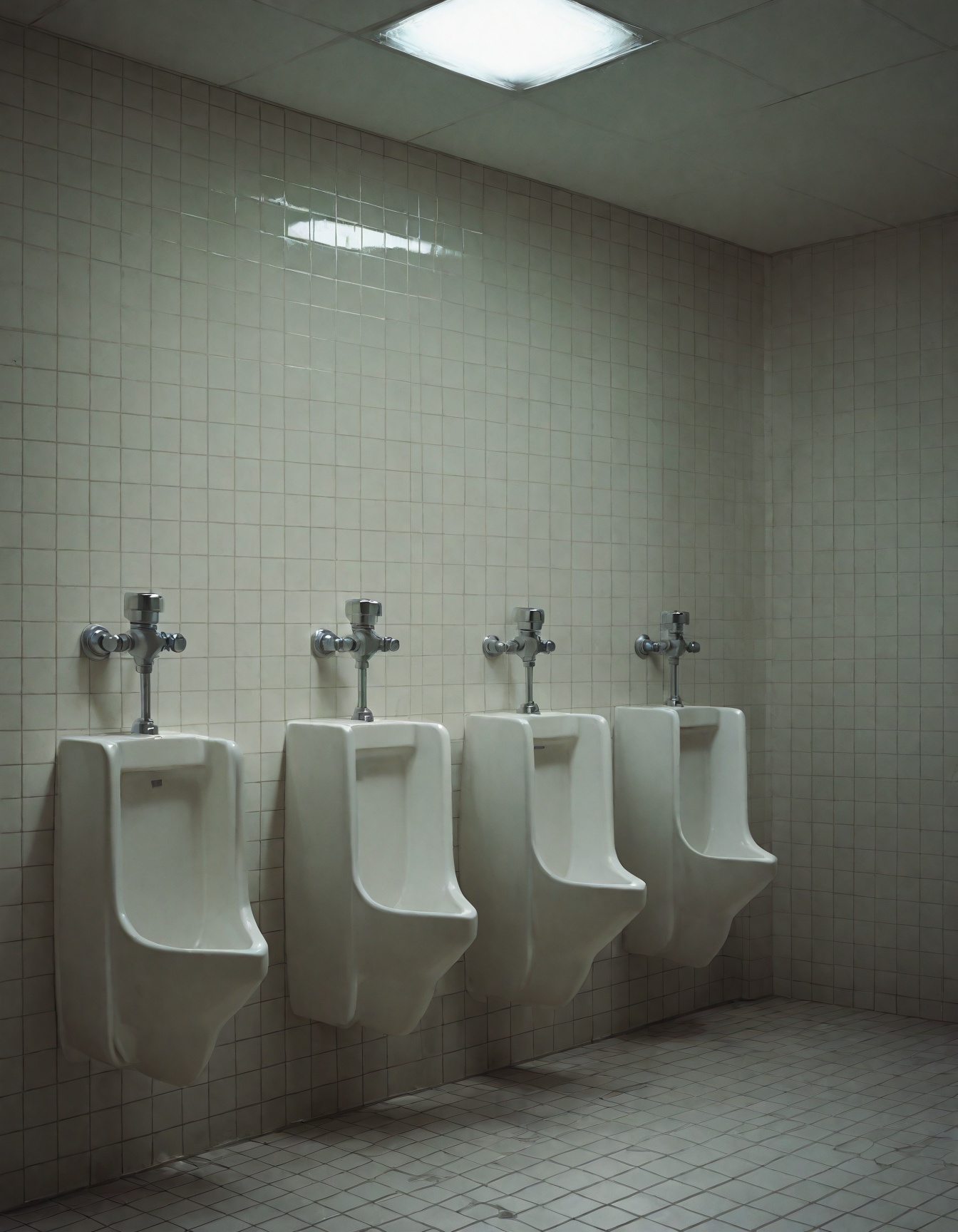 public restroom,  tiled wall,  tiled floor on Tensor.Art