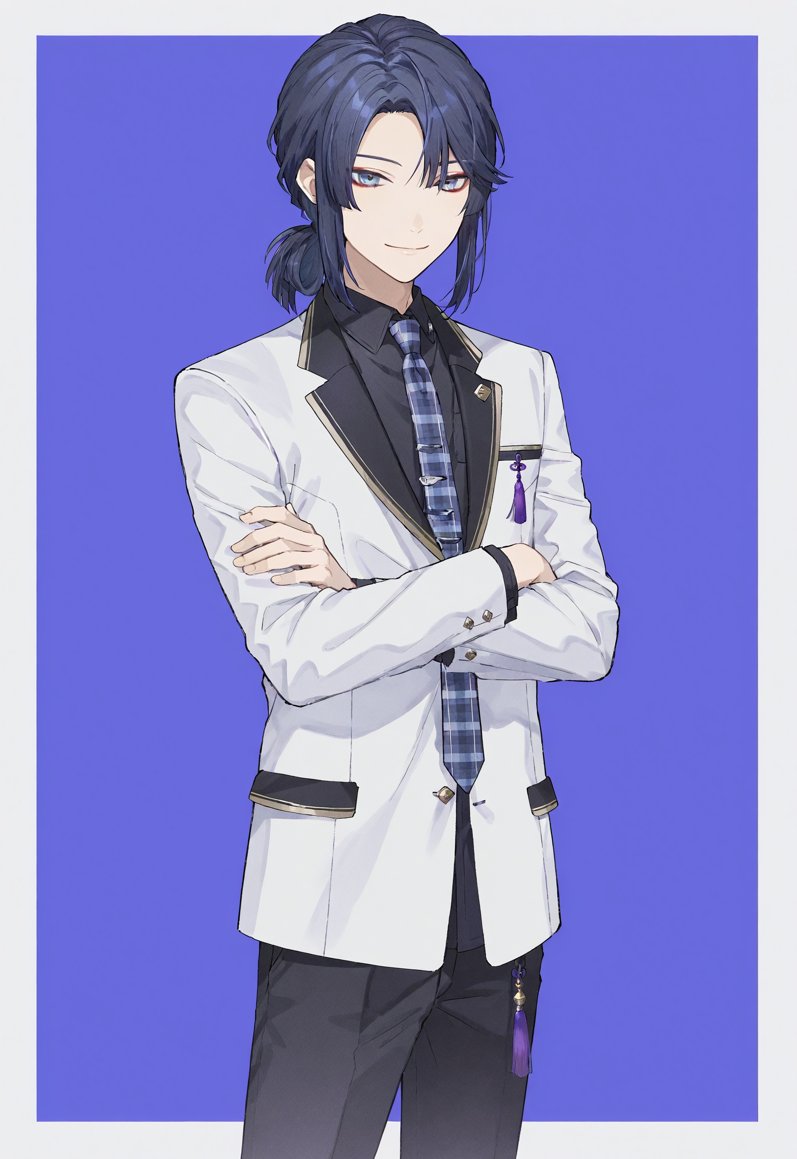 1boy,  solo,  simple background on Tensor.Art