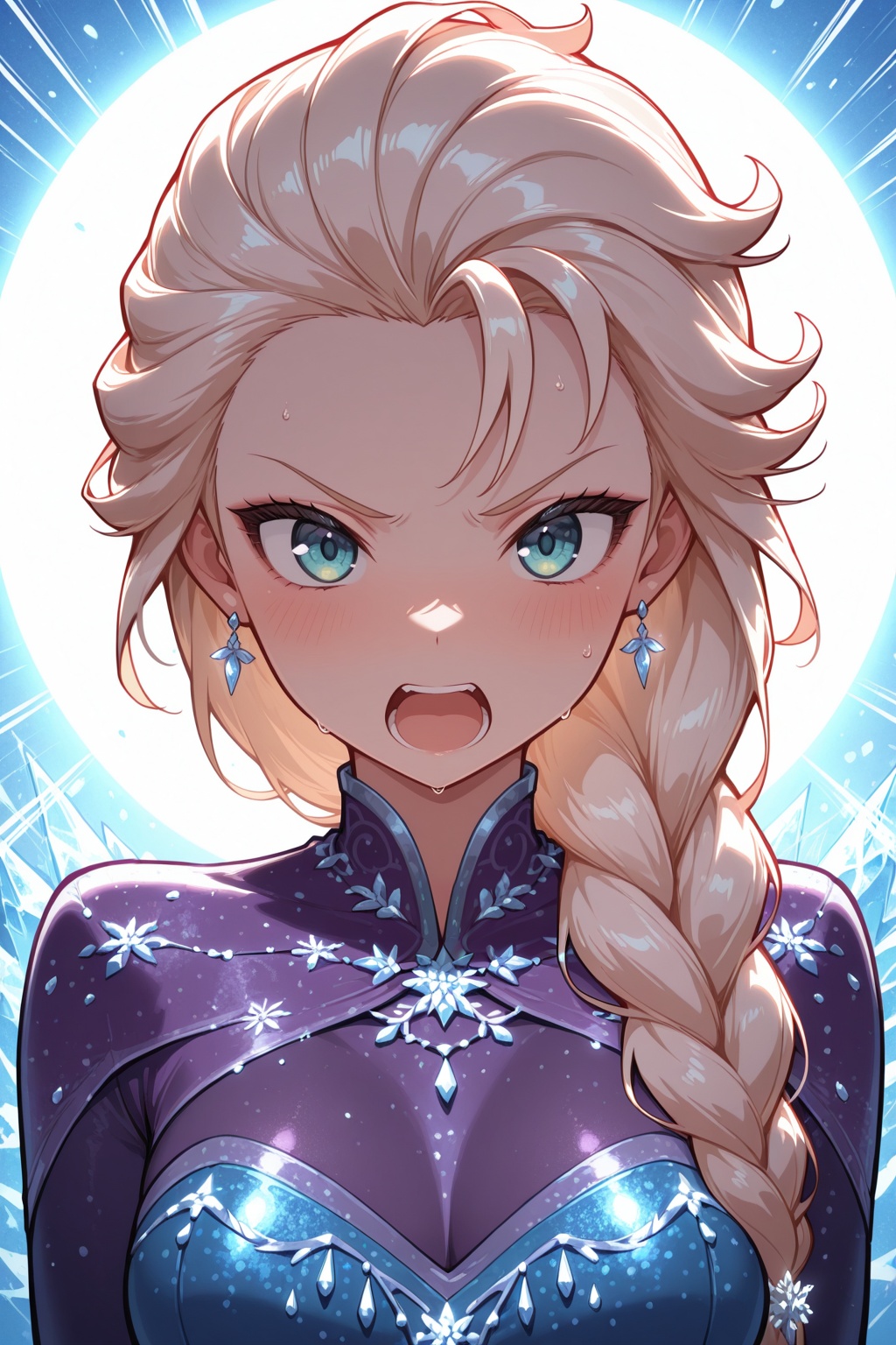 solo,  1girl,  Elsa \(frozen\) on Tensor.Art