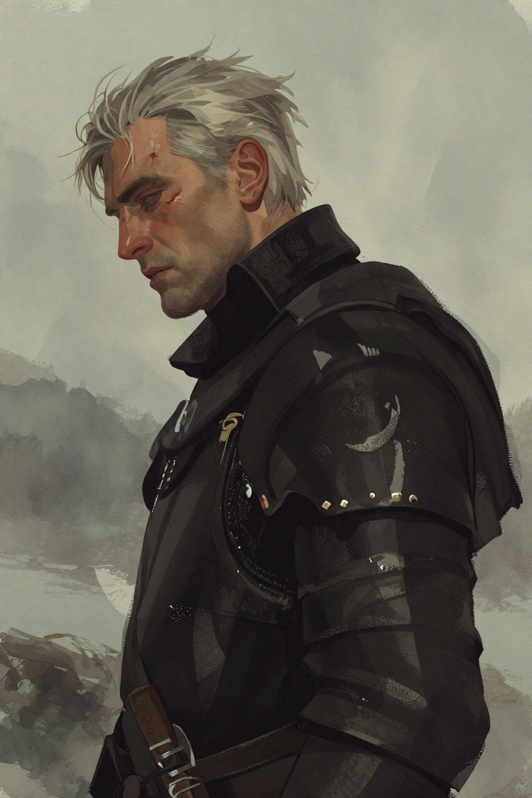 1male,  middle aged,  white hair on Tensor.Art