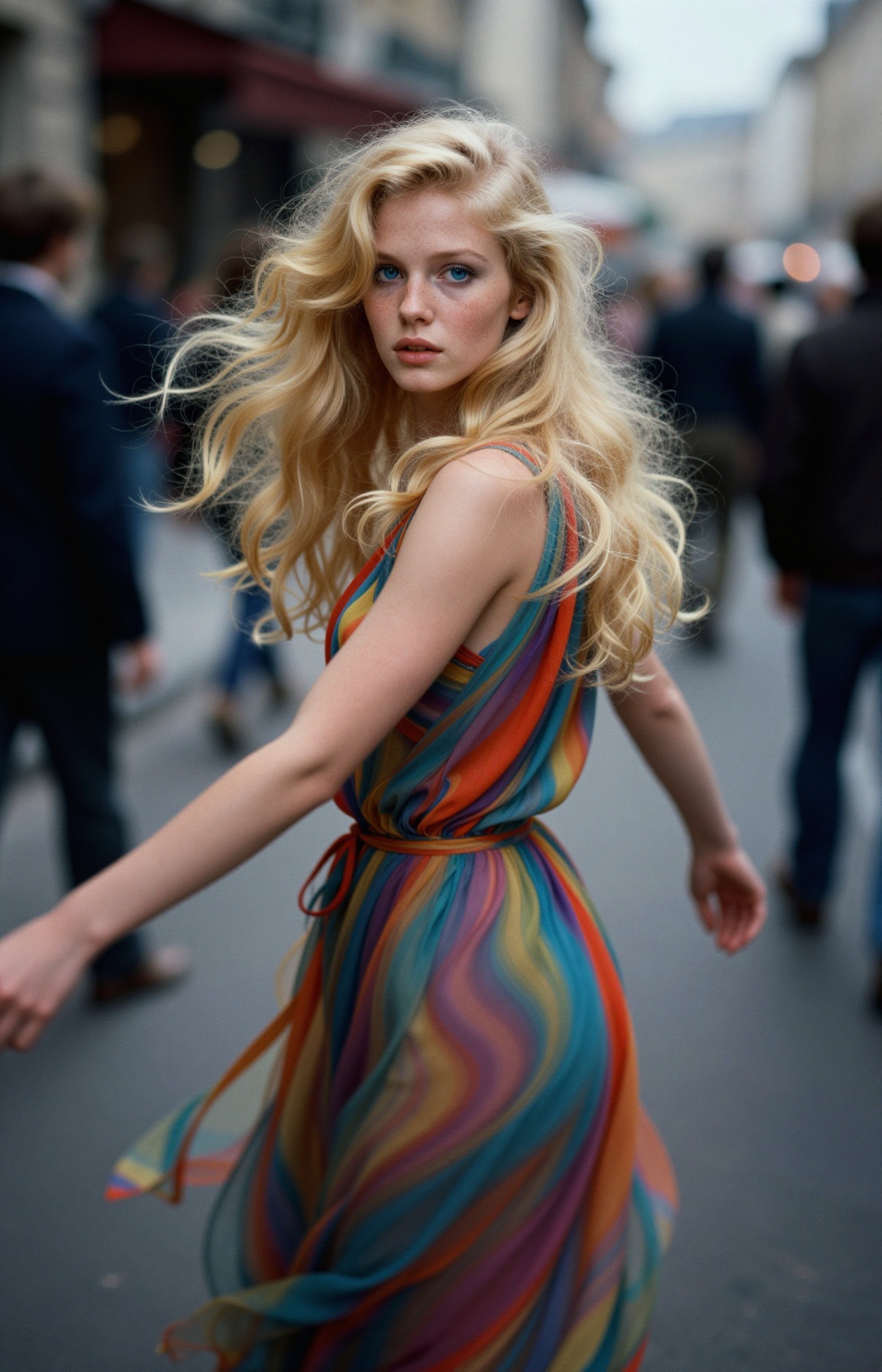 The year is 1968,  and the location is the vibrant city of Paris,  France on Tensor.Art