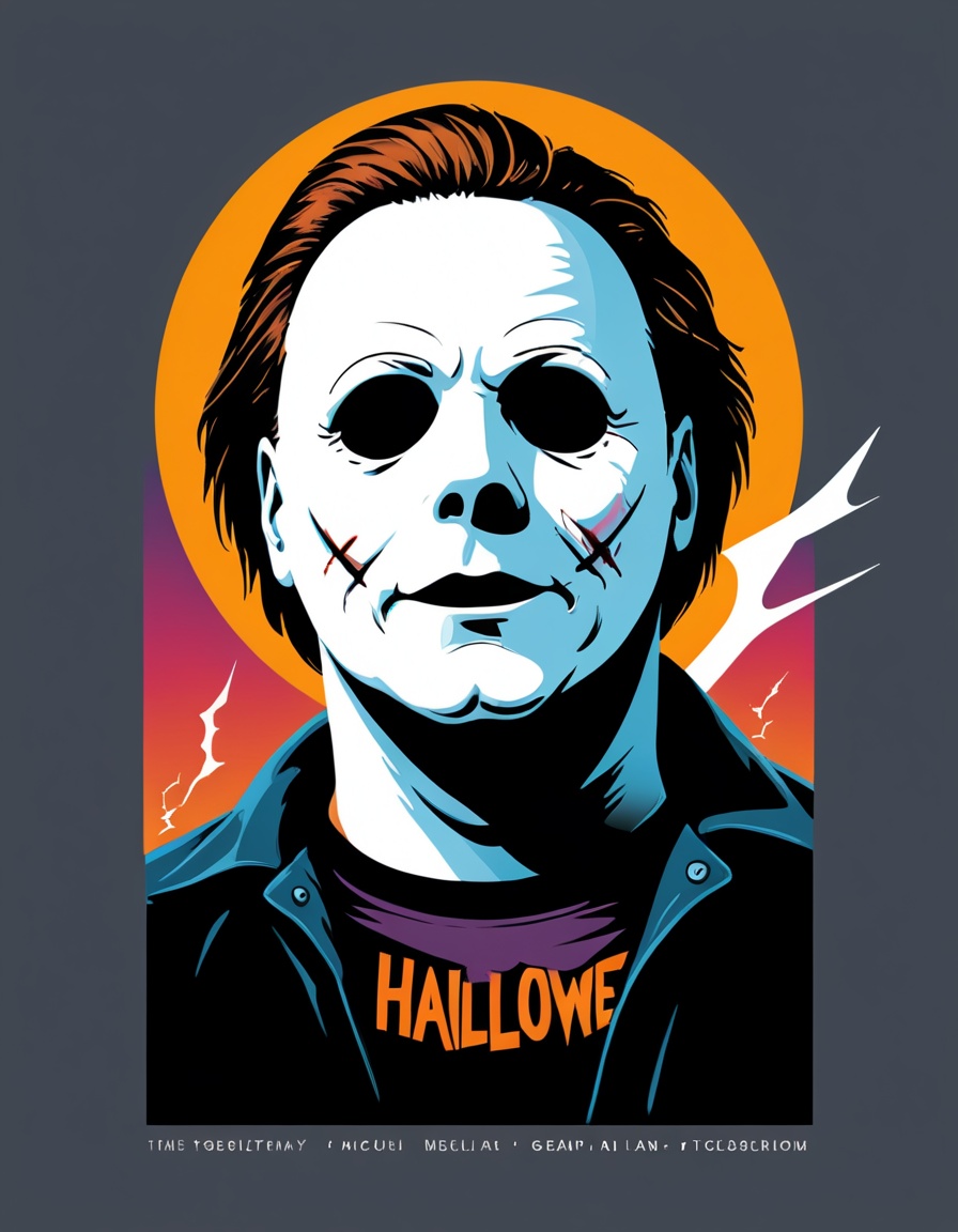 ehtshirt5,  michael myers,  halloween movie on Tensor.Art