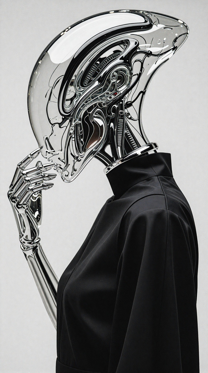 A hyper-realistic,  high-fashion XENOPUNK portrait captured with a full-frame DSLR camera,  85mm prime lens on Tensor.Art