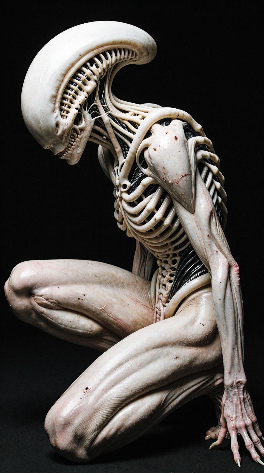 A hyper-realistic,  cinematic XENOPUNK portrait captured with a full-frame DSLR camera,  100mm prime lens on Tensor.Art