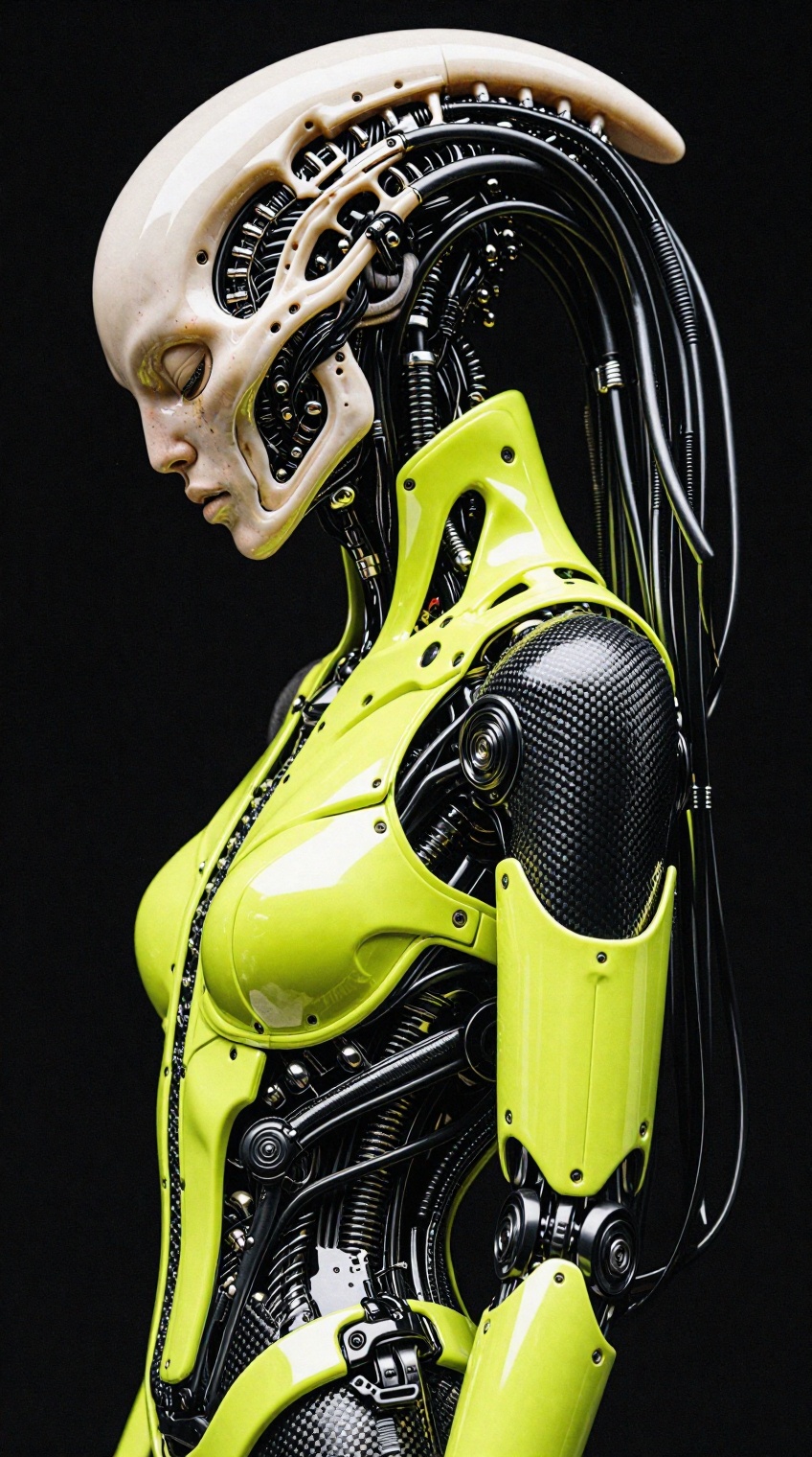 A hyper-realistic,  high-fashion XENOPUNK portrait captured with a full-frame DSLR camera,  85mm prime lens on Tensor.Art