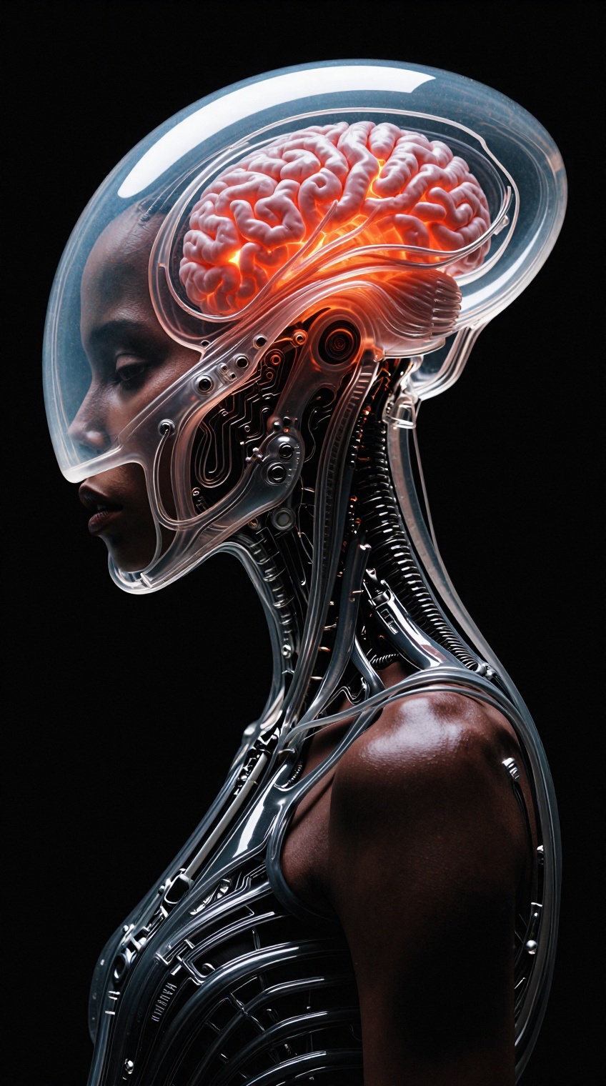 XENO BRAIN HELMET — a biomechanical cranial structure with an EXACT CLASSIC XENOMORPH HEAD SHAPE,  identical to the origin...