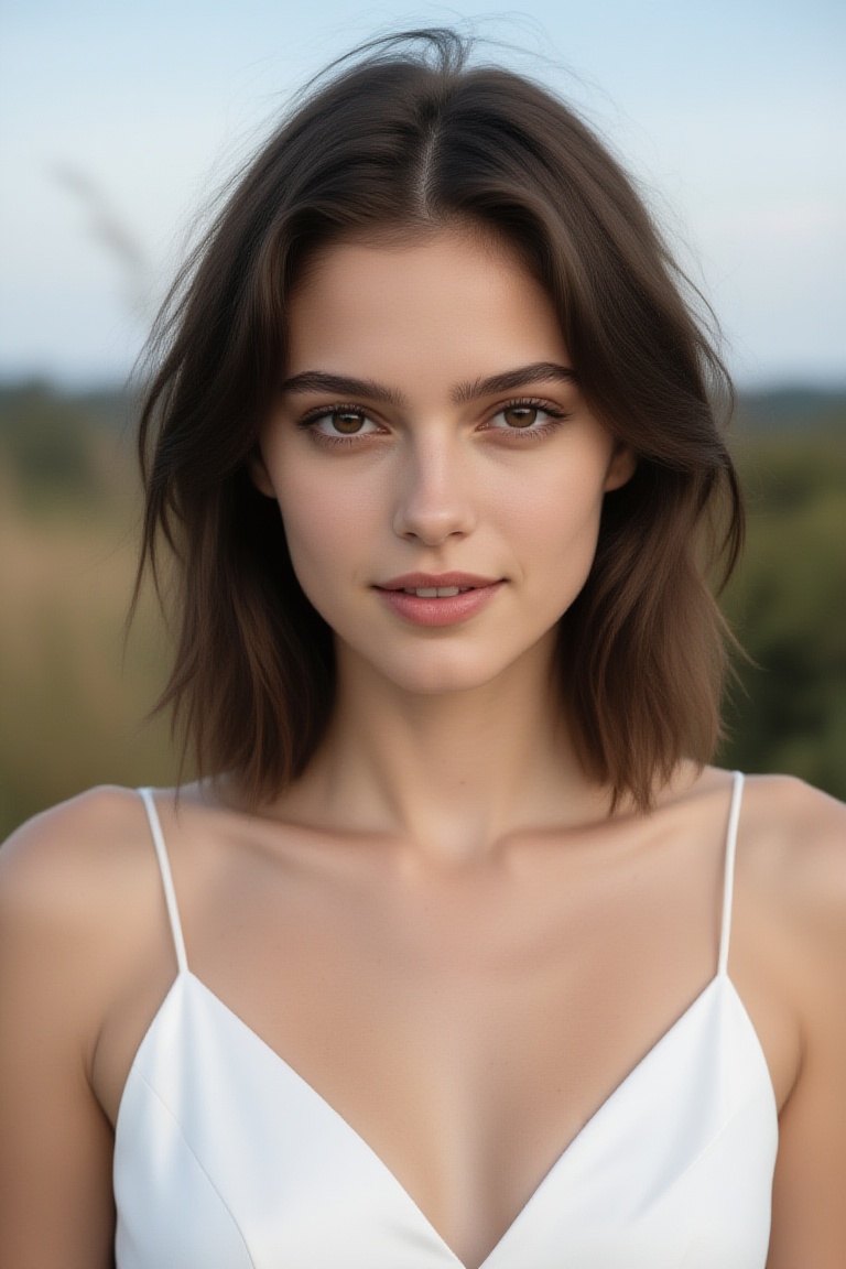 ek_beleza,  close-up portrait,  white strap dress on Tensor.Art