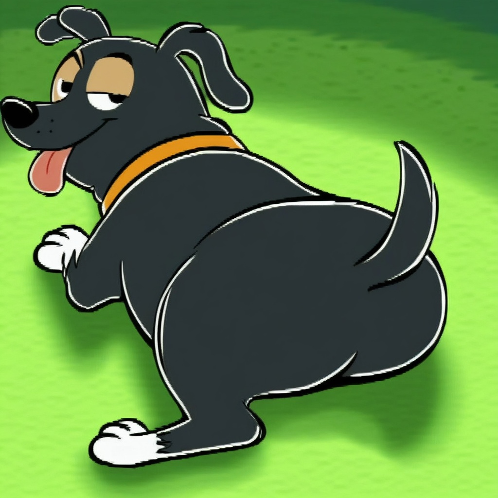 Star the number six mutt,  feral,  orange collar on Tensor.Art