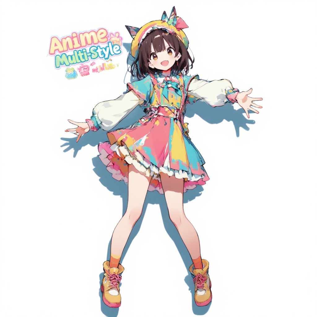 anime key visual,  cute girl,  hard shadow cel shading on Tensor.Art