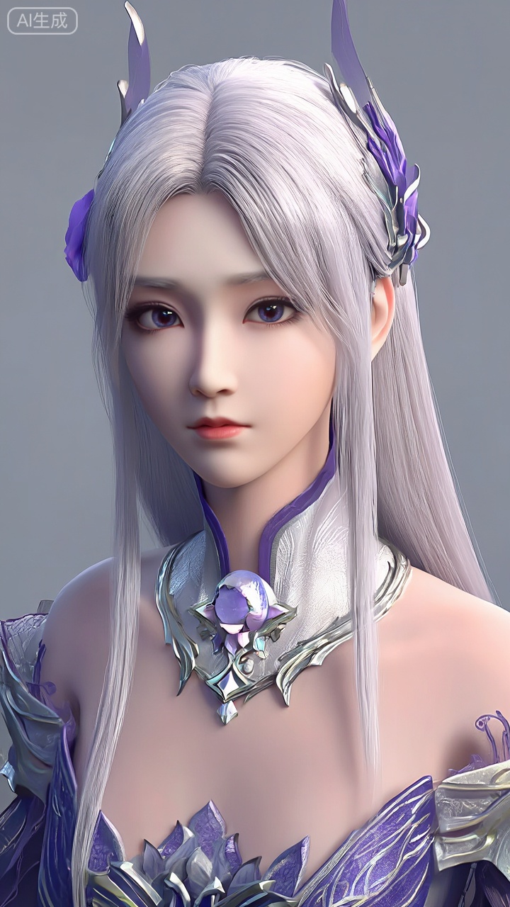 小医仙,小医仙的衣裳,细腻的皮肤,看着观众,均匀的照明,简单漂亮的背景,高质量画面