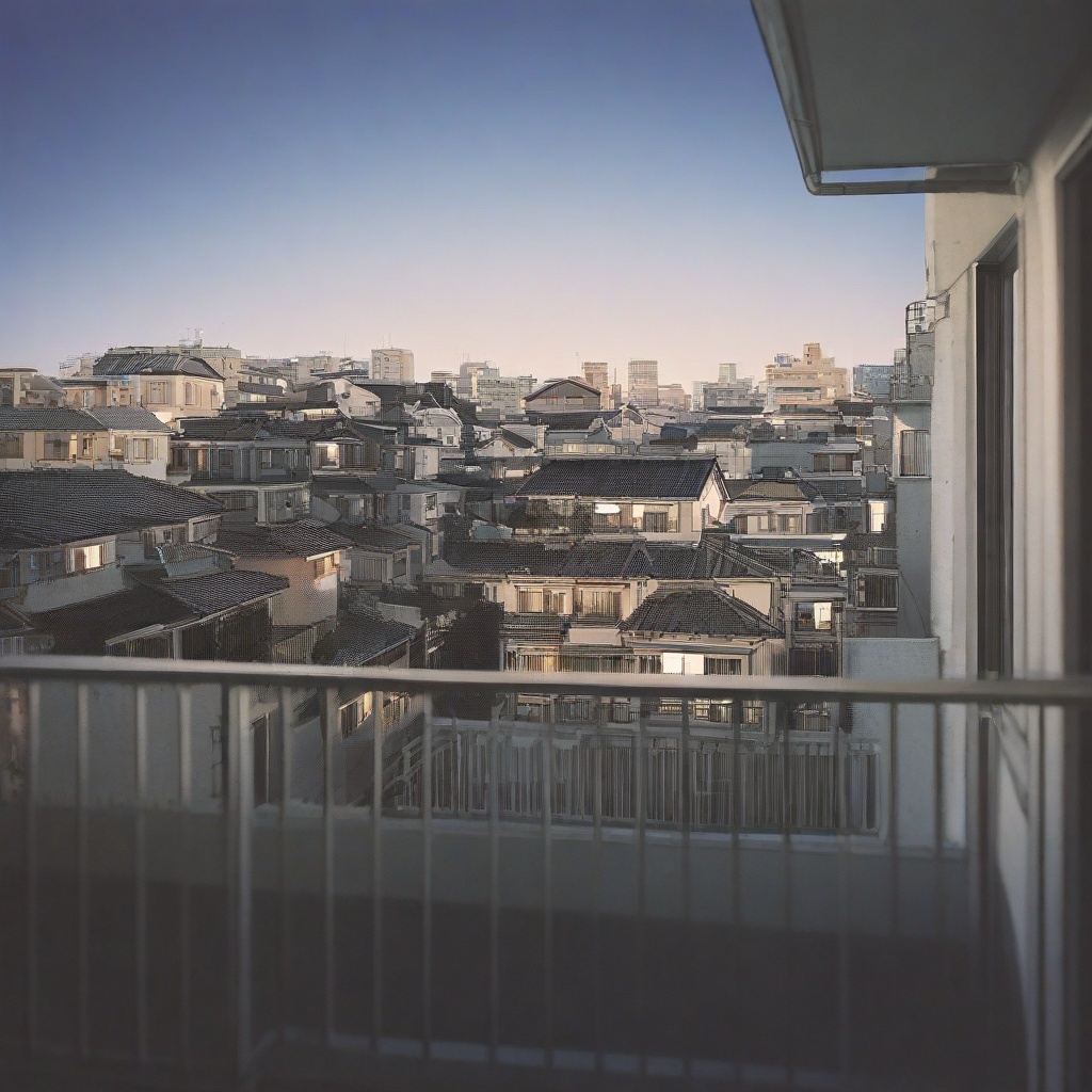 railing,  building,  balcony on Tensor.Art