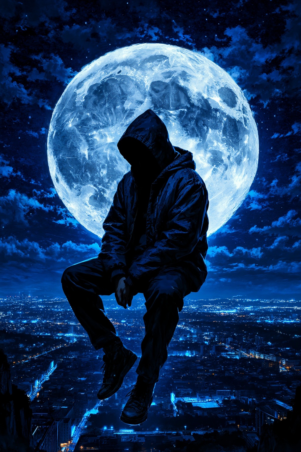 1boys,  moon,  hoodie on Tensor.Art