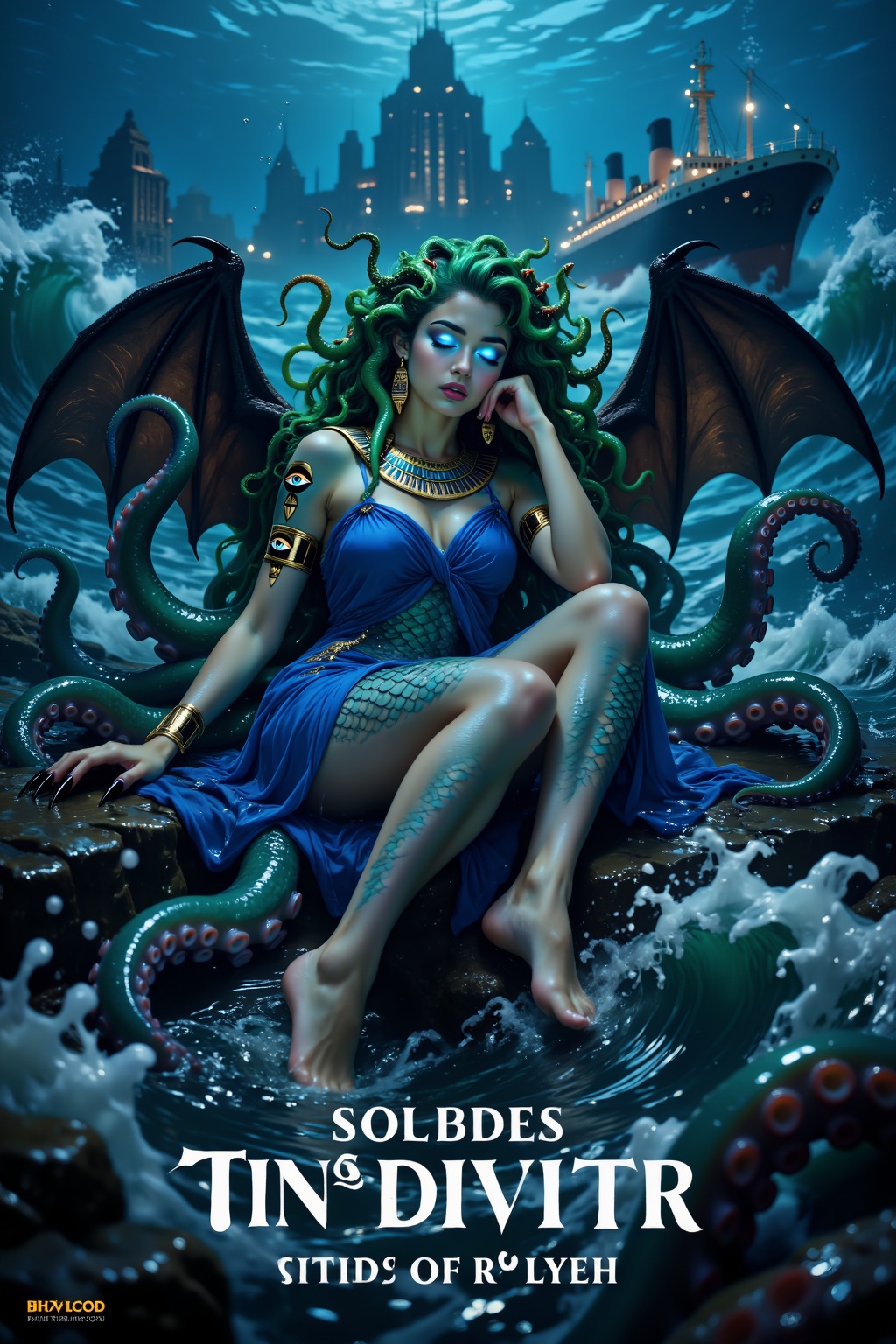 Cthulhu is one of the Great Old Ones and a water elemental. As the King of R'lyeh,  Cthulhu slumbers in the underwater cit...