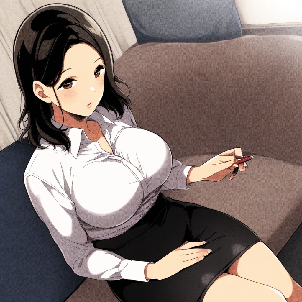 ootsuka-san,  black hair,  medium hair on Tensor.Art