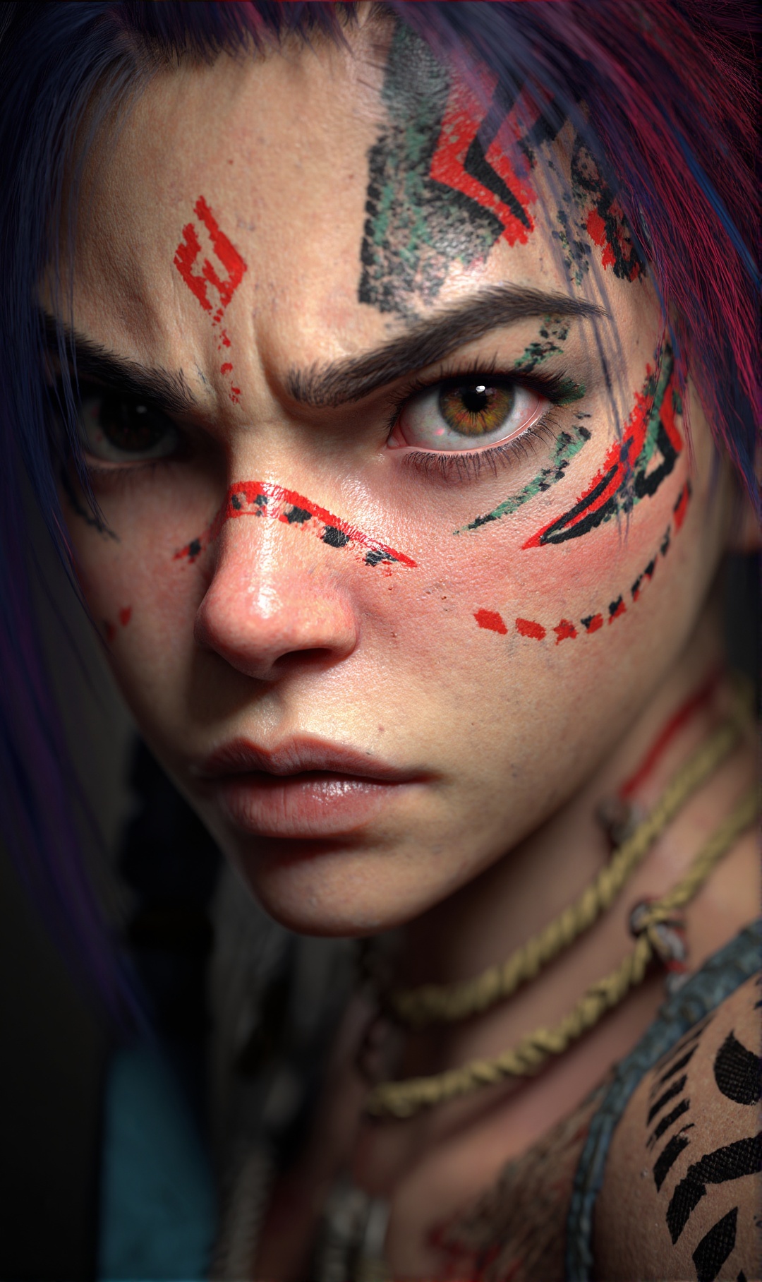a graphic cel-shaded effect merged with photorealism,  Highly detailed cinematic 3D render,  Extreme macro close-up portra...