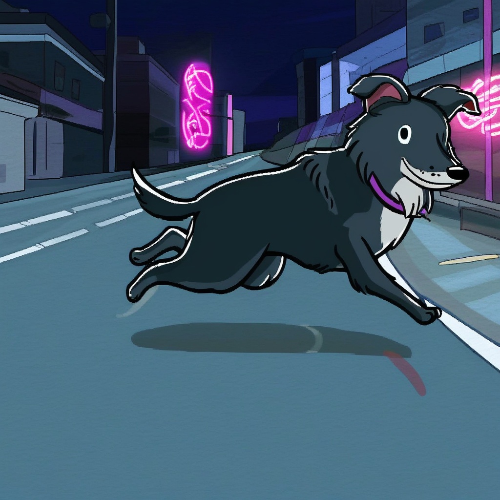 ruby border collie,  feral,  solo on Tensor.Art