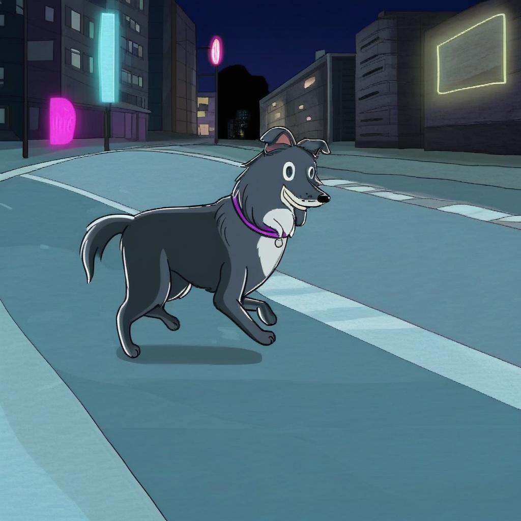 ruby border collie,  feral,  solo on Tensor.Art