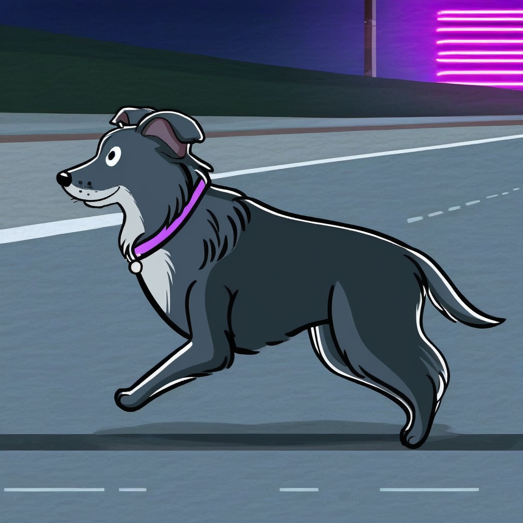 ruby border collie,  feral,  solo on Tensor.Art