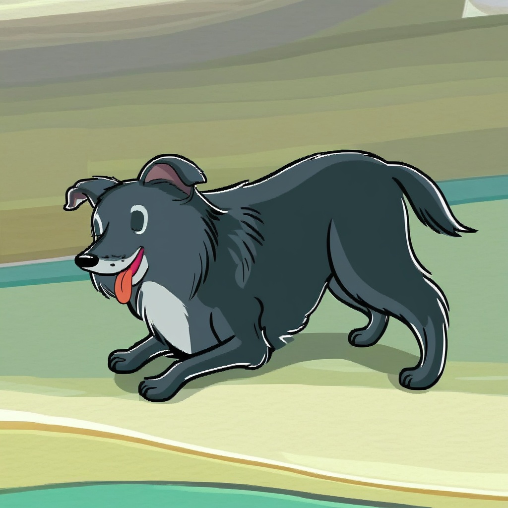 ruby border collie,  feral,  solo on Tensor.Art