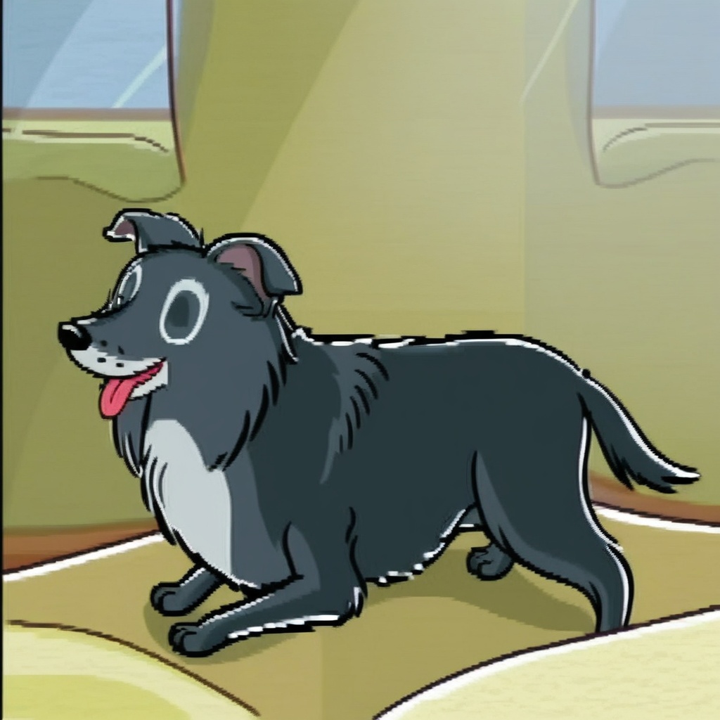 ruby border collie,  feral,  solo on Tensor.Art