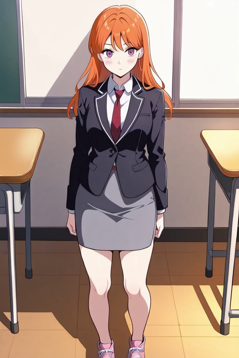 1girl,  solo,  orange hair on Tensor.Art