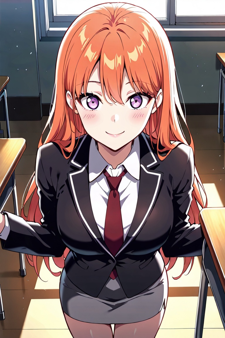 1girl,  solo,  orange hair on Tensor.Art
