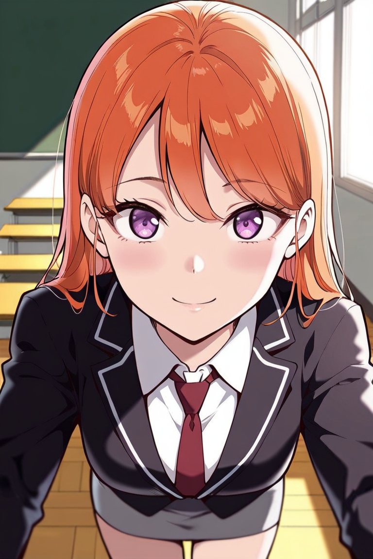 1girl,  solo,  orange hair on Tensor.Art