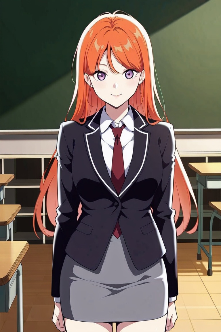 1girl,  solo,  orange hair on Tensor.Art