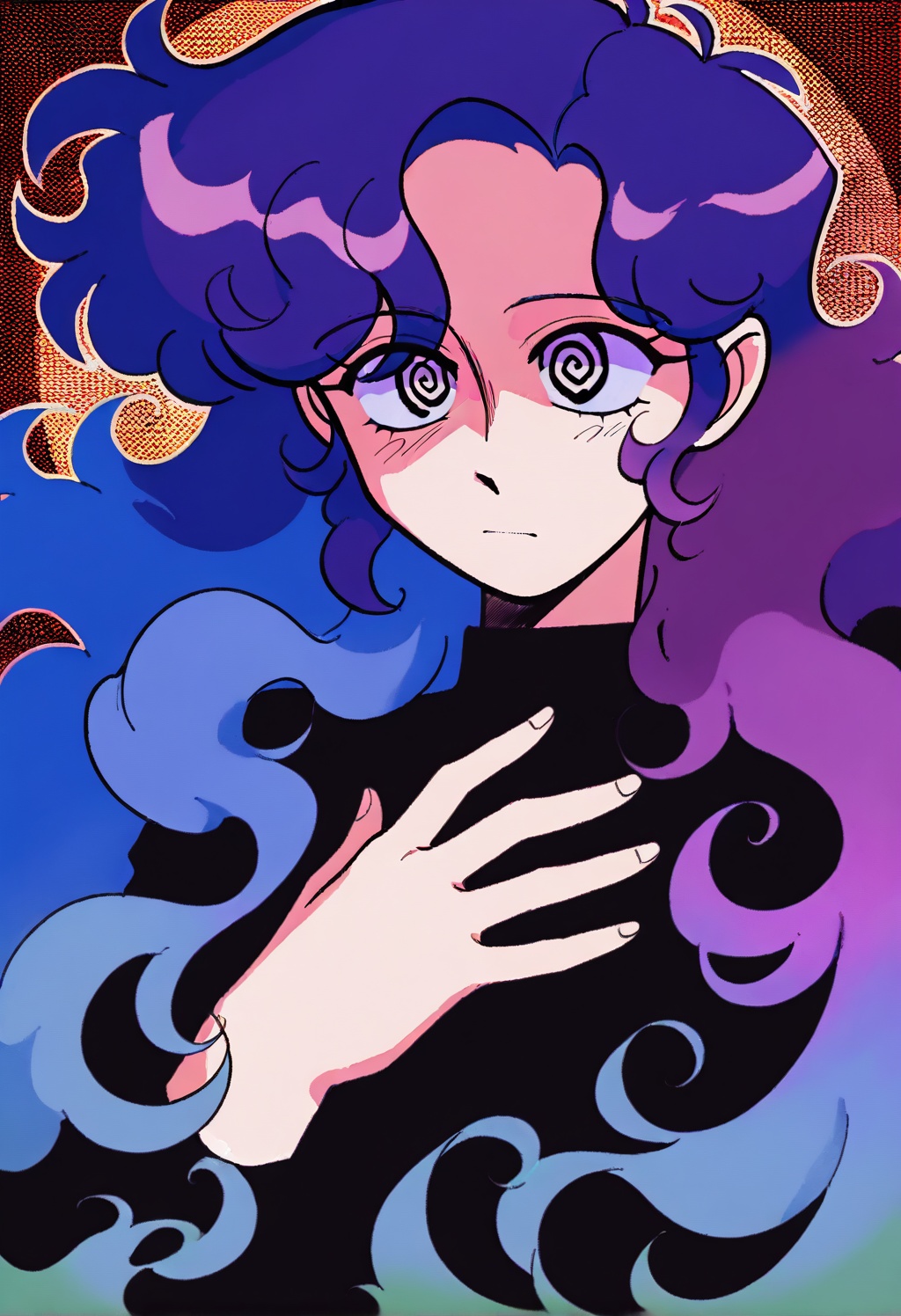 1other,  solo,  spiral eyes on Tensor.Art
