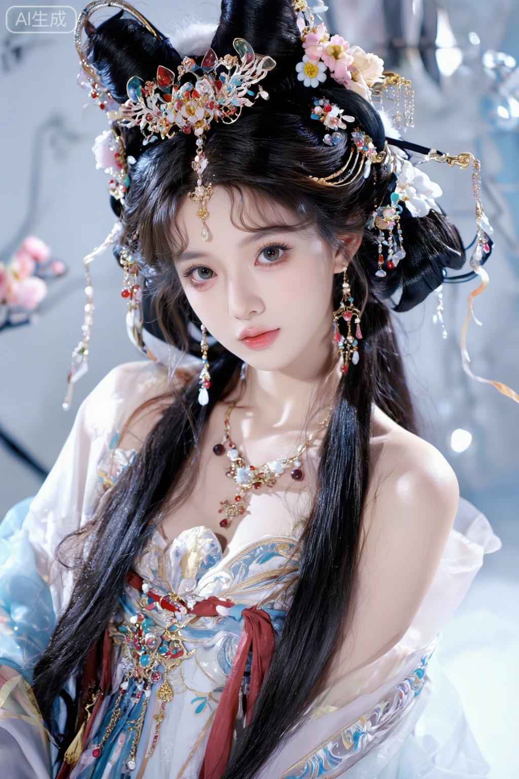 1girl,solo,half body,looking_at_viewer,long hair,