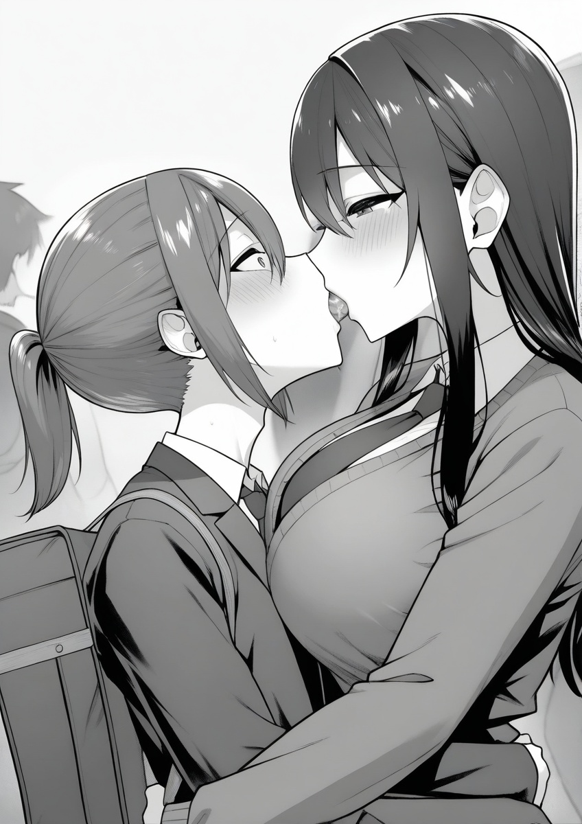 2people,  1girl,  long hair on Tensor.Art