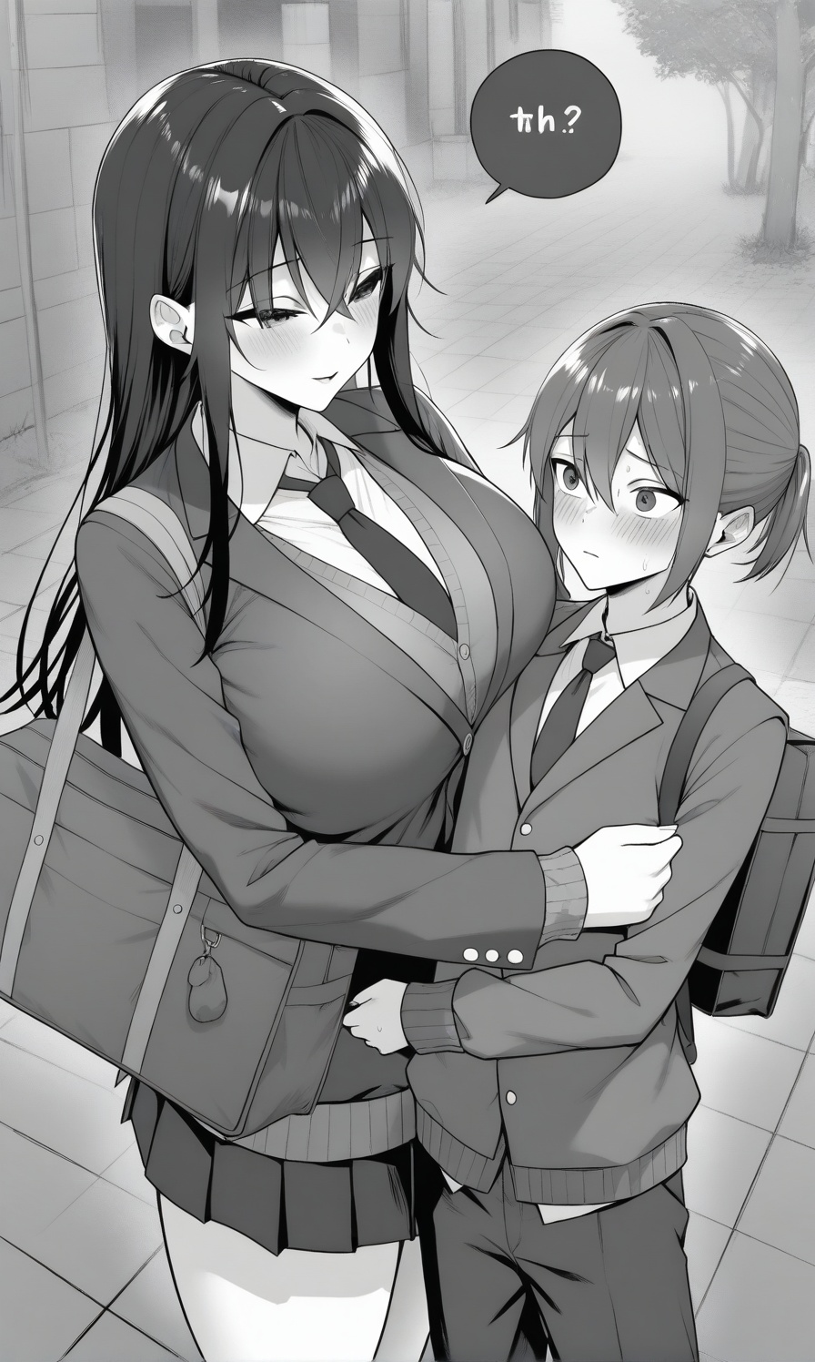 2people,  1girl,  long hair on Tensor.Art