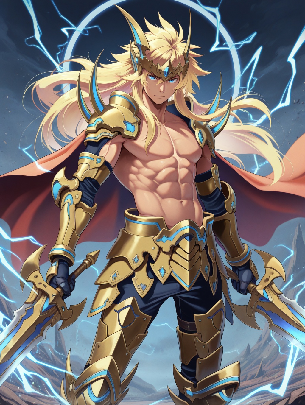 Mithril Ezel,  long hair,  blonde hair on Tensor.Art
