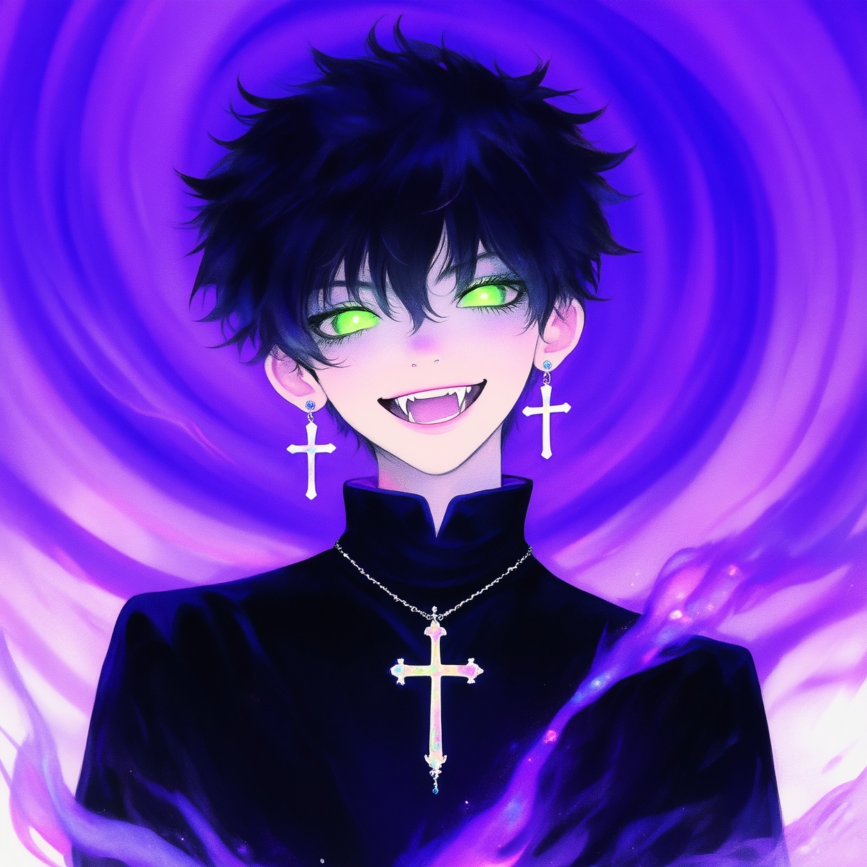 Create an illustration with exquisite lighting and composition. The image depicts a stylized,  anime-style character with...