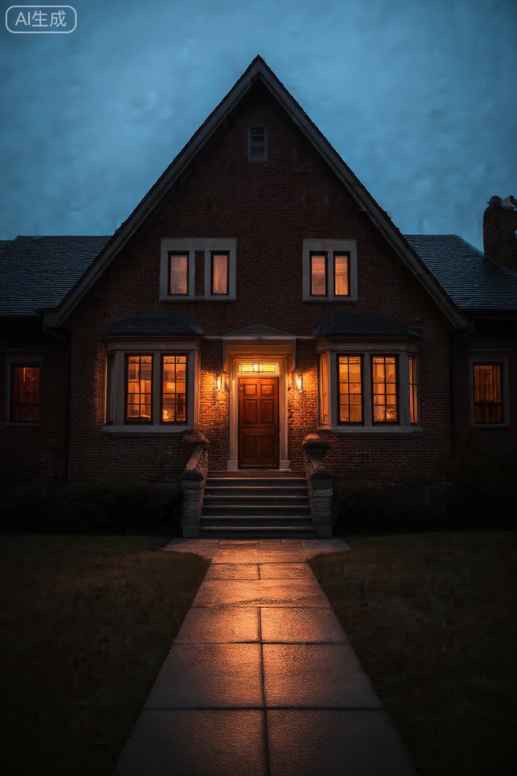 1house,lady,4K,light,no people