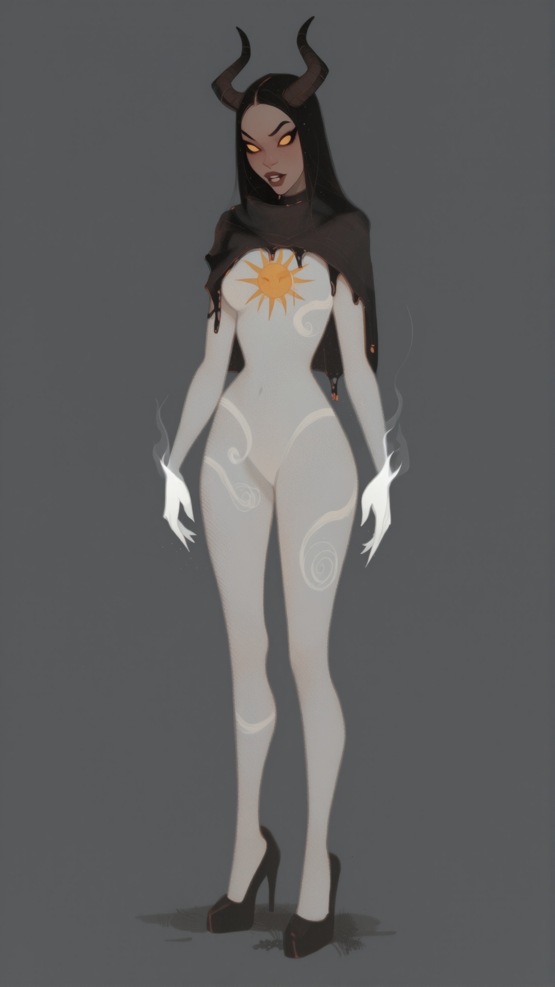 Create a full-body digital illustration in a loose and expressive style,  inspired by the artistic styles of Simón Prades,...
