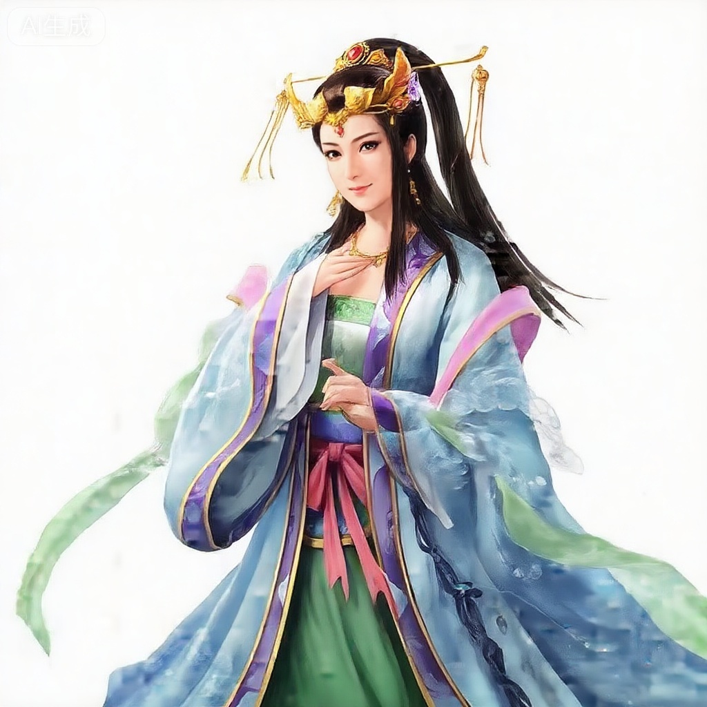 masterpiece, best quality,solo,white background,simple_background,sanguo_style,hanfu,breastplate,shoulder armor,jewelry,earrings,tassel,