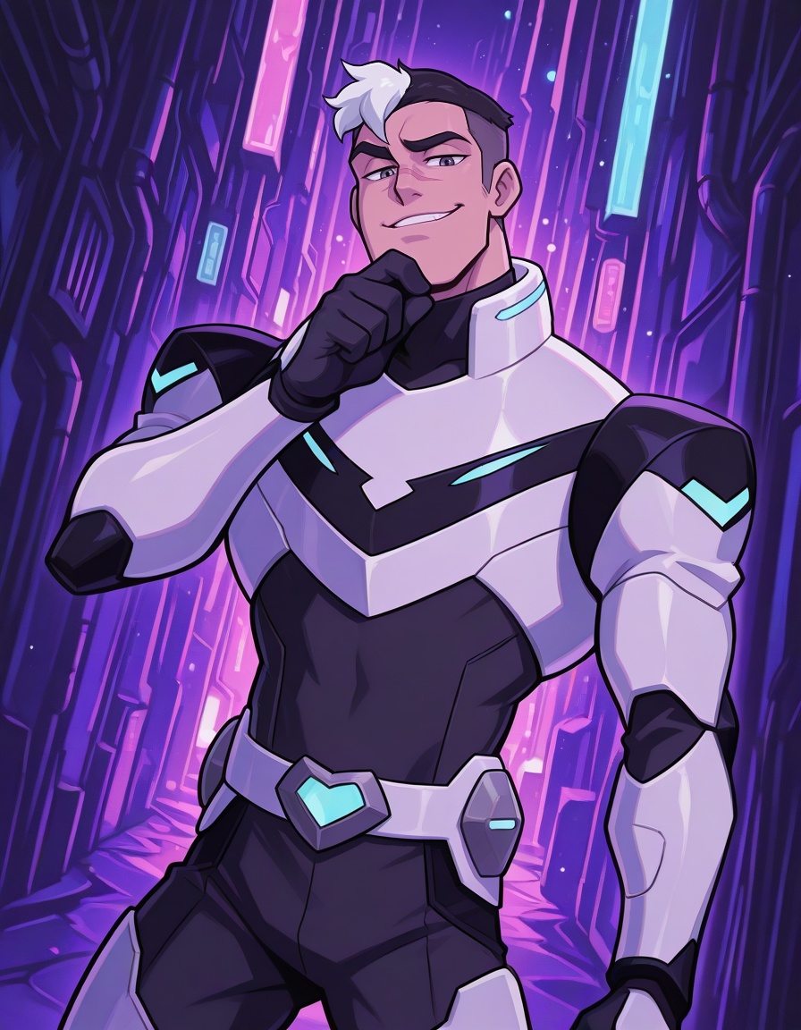 Shiro,  undercut,  two-tone hair on Tensor.Art