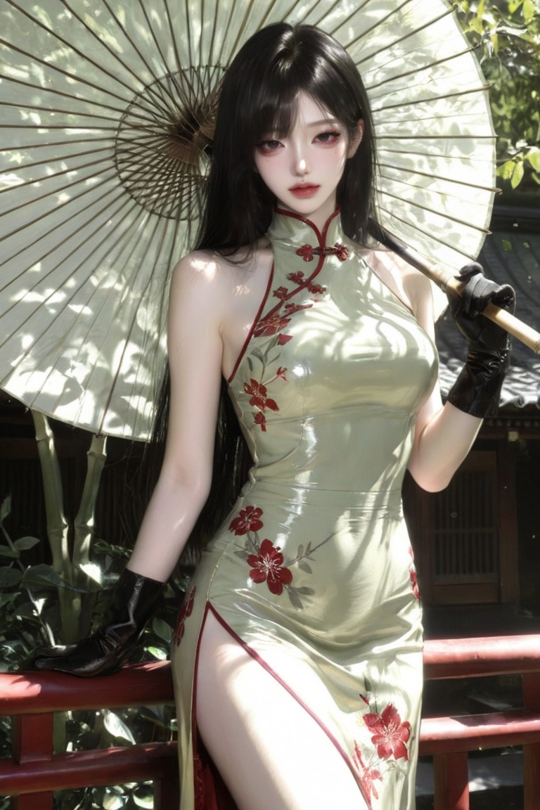 long straight black hair,  very long silky black hair,  soft side-swept bangs on Tensor.Art