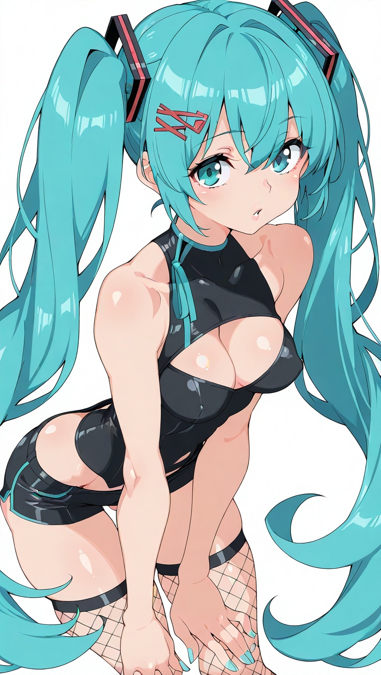 1girl,  aqua eyes,  aqua hair on Tensor.Art