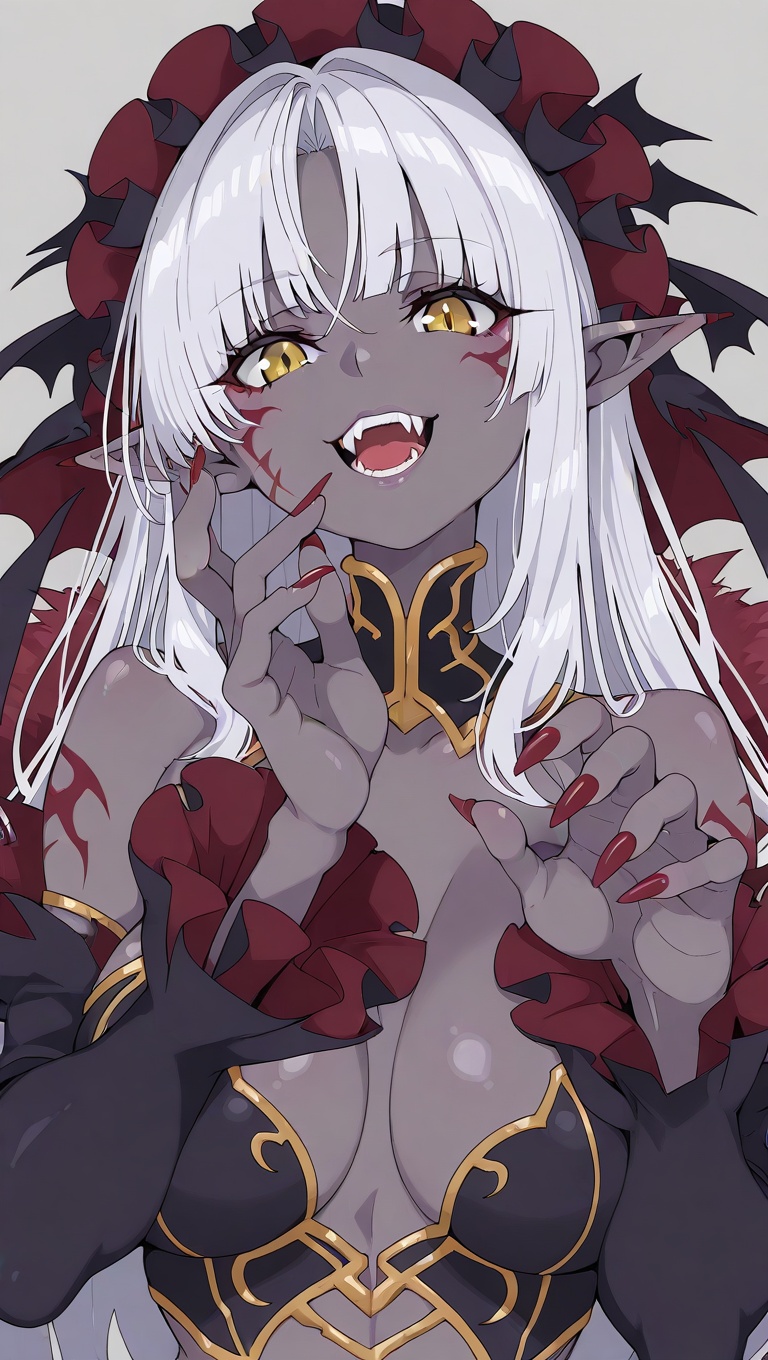 1girl,  bangs,  black nails on Tensor.Art