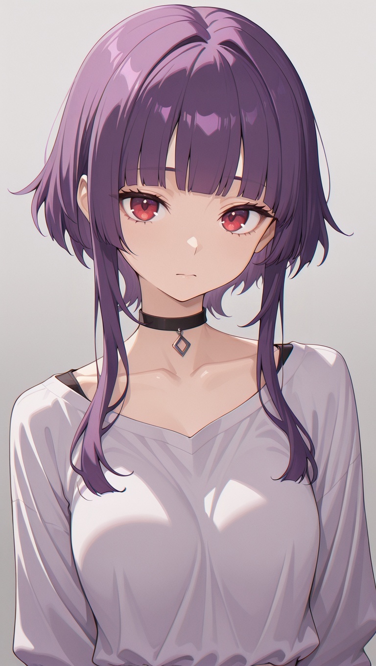 1girl,  bangs,  black choker on Tensor.Art