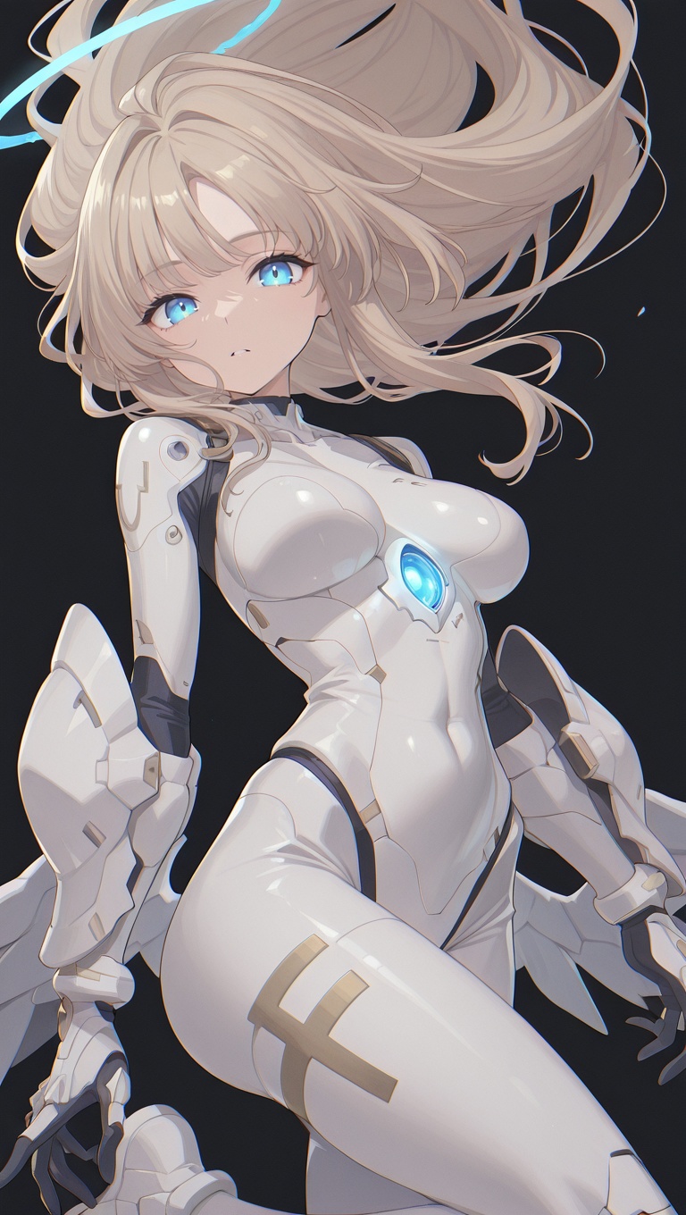 1girl,  black background,  blue eyes on Tensor.Art