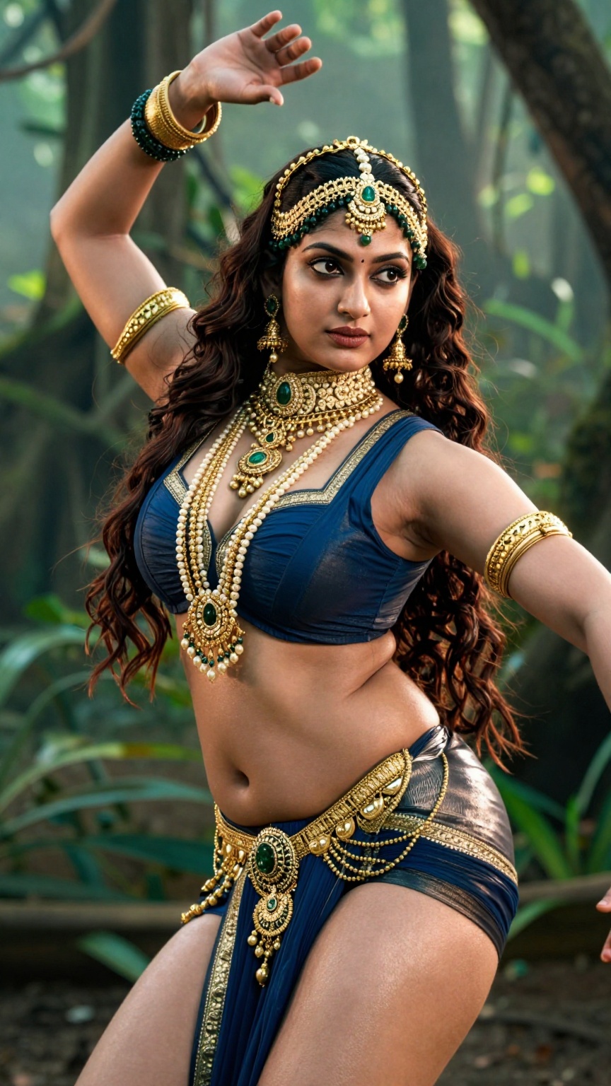 High-resolution cinematic portrait of stunning South Asian woman with extreme ivory pale skin showing beautiful healthy de...